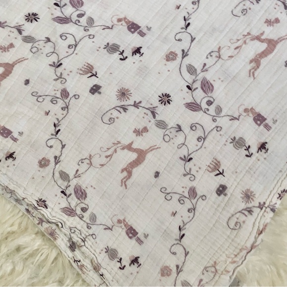Aden + Anais Once Upon A Time Deer Swaddle Blanket Lovey Organic Muslin Cotton - Picture 3 of 7